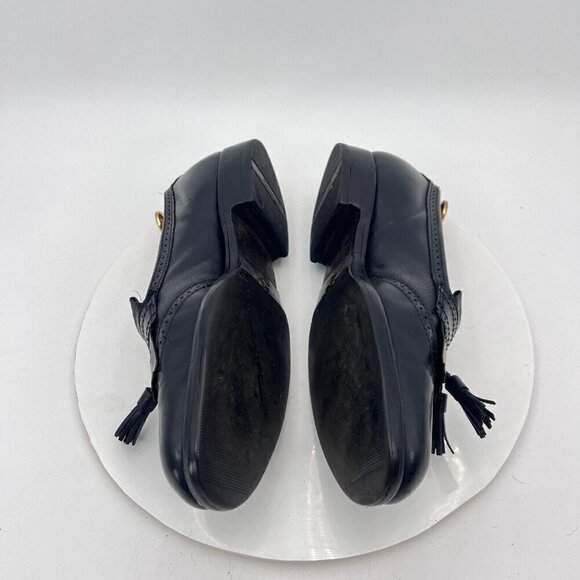 Allen Edmonds Bridgeton Men Size 9D Black Leather Tassel Loafer Dress Shoes - Picture 9 of 15